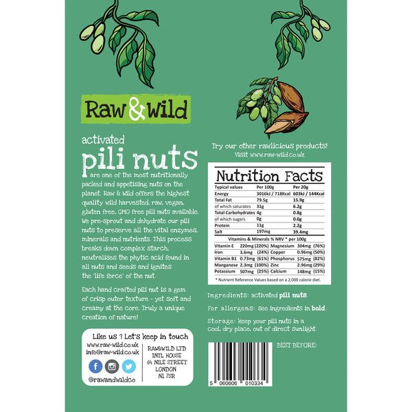 Activated Original Pili Nuts 70gr Raw & Wild