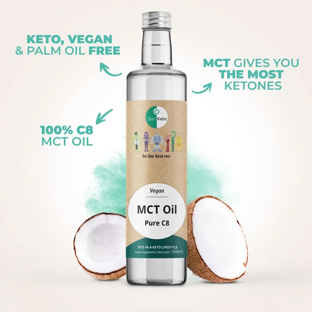 mct oil with coconut and palm oil MCT Oil Pure Coconut C8 Go-Keto 500ml
