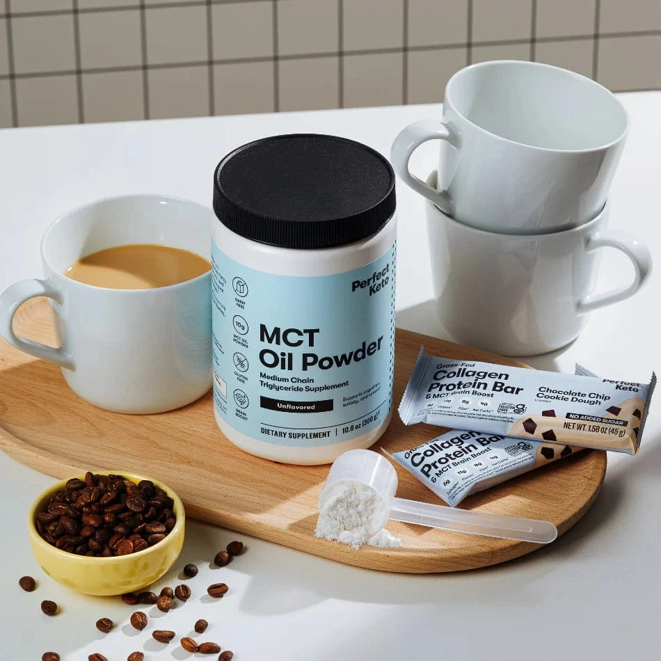MCT Oil C8 & C10 Powder, Coconut Medium Chain Triglycerides For Sustained Clean Energy Ketogenic Non Dairy Coffee Creamer Suitable For Keto Helps Boost Ketones 50 Servings - View #5