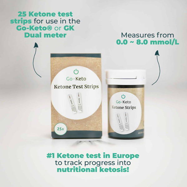 100 Blood Ketone Test Strips + 100 Lancets Go-Keto