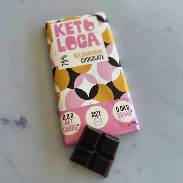 Chocolat Belge Noir 75% Keto-Loca 100g