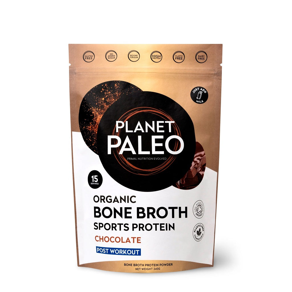 Organic Bone Broth Sport Protein - Chocolate 240gr