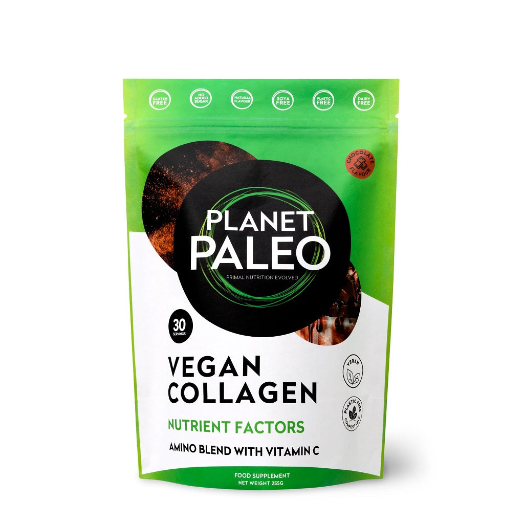 Planet Paleo <br>Vegan Collagen Nutrient Factors Chocolate 255gr