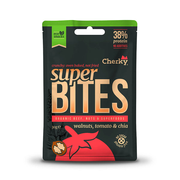 Bio Superbites Rindfleisch, Walnüsse, Tomaten und Chia 30gr x10