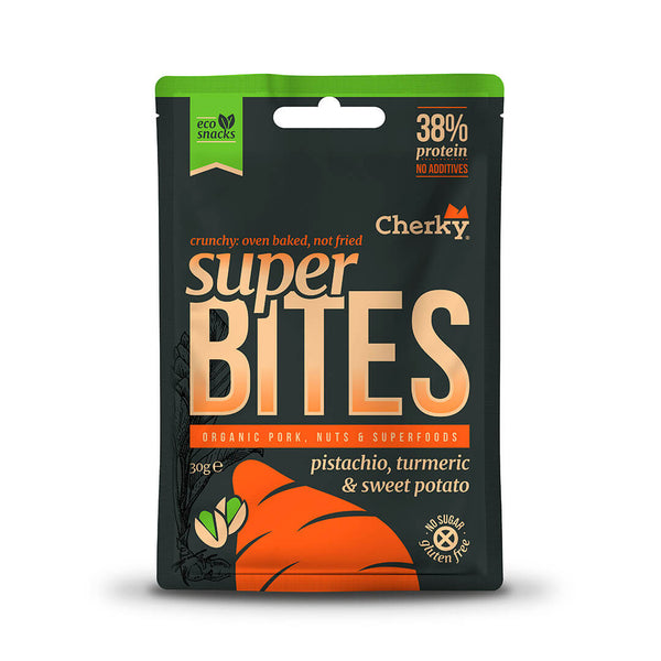 Bio Superbites Pork with Pistachio, Tumeric & Sweet Potato 30gr x8 Cherky Foods