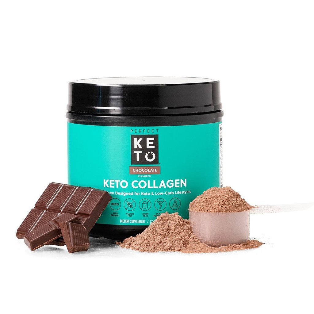 Perfect Keto <br>MCT Collagen Powder Chocolate 343gr