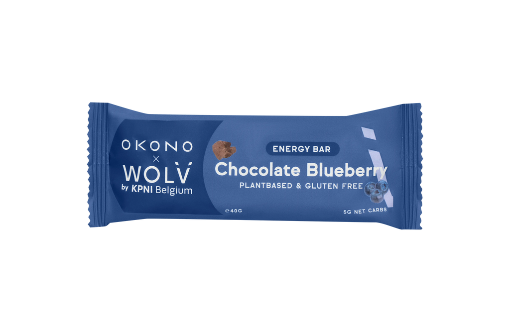 Keto Energy Bar Chocolate Blueberry Okono