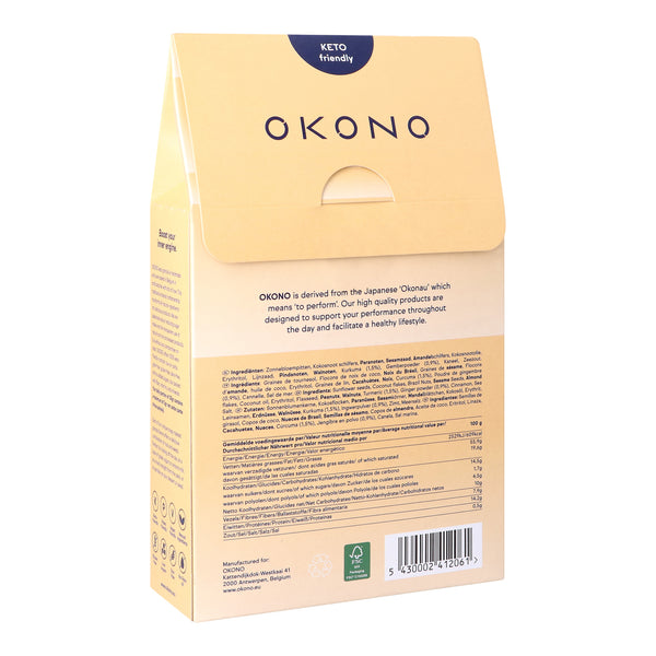 OKONO <br>Keto Granola Golden Dream – Kurkuma & Gember