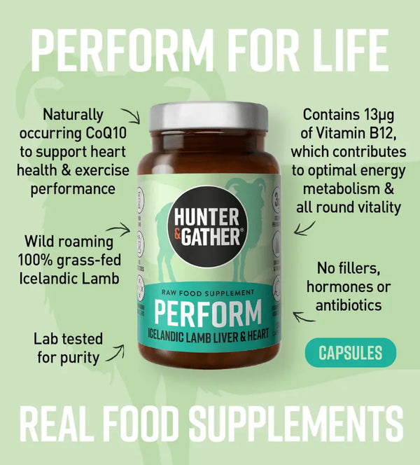 Perform 100% Gress Fed Lamb Liver & Heart Hunter & Gather x90 KetoFitShop