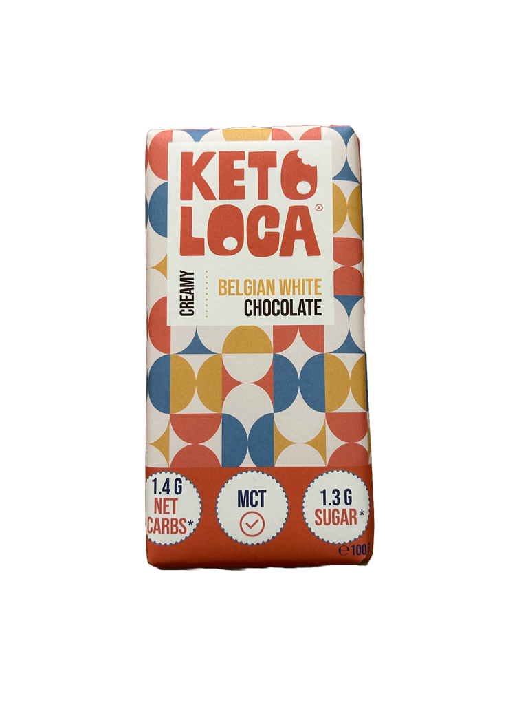 Belgian White Chocolate 100gr Keto Loca Keto Loca