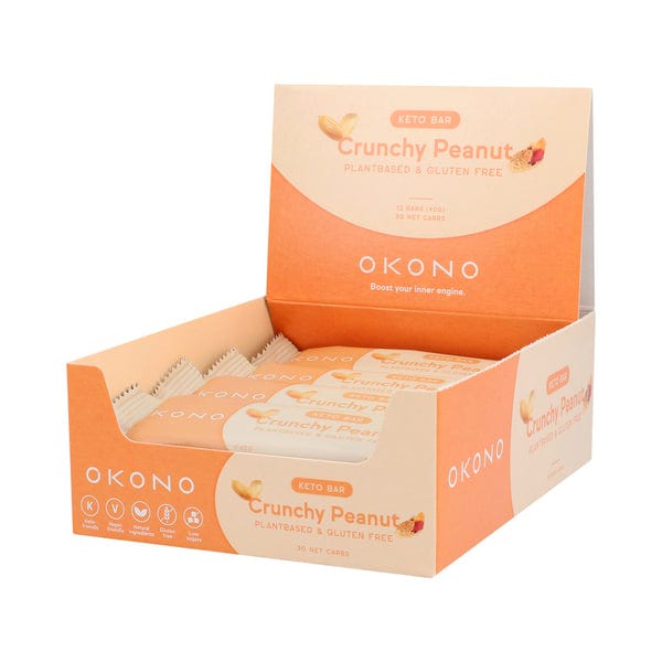 Keto Riegel Crunchy Peanut OKONO 40g x12