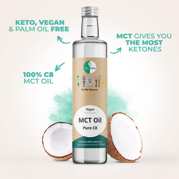 Go-Keto <br>Organic MCT Oil Keto Pure C8 500ml