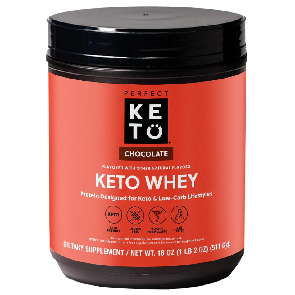 Perfect Keto <br>Whey Protein Powder MCT Chocolate