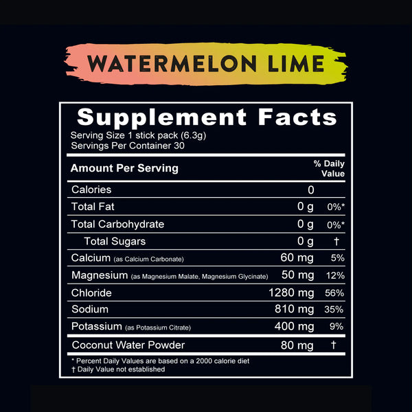 Hydration Drink Mix Watermelon Lime (30 Stick Packs) Re-Lyte