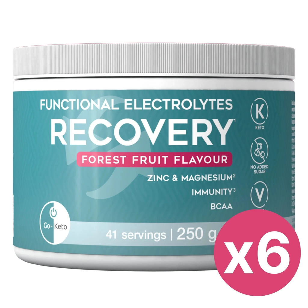 Functional Electrolytes Drink Mix Recovery Forest Fruit Go-Keto 41 servings x6