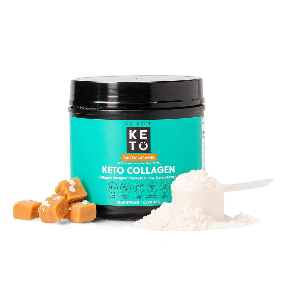 Perfect Keto <br>MCT Collagen Powder Salted Caramel 319gr