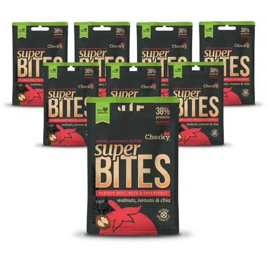 Bio Superbites Rindfleisch, Walnüsse, Tomaten und Chia 30gr x10