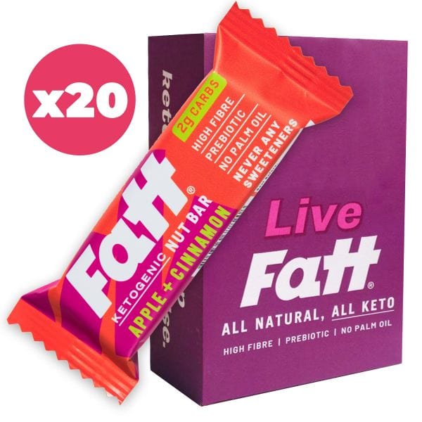 Keto Riegel Apfel-Zimt Live Fatt 30g x20