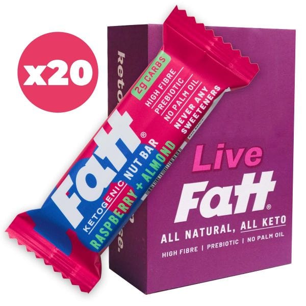 Keto Bar Framboos Amandel Live Fatt 30g x20