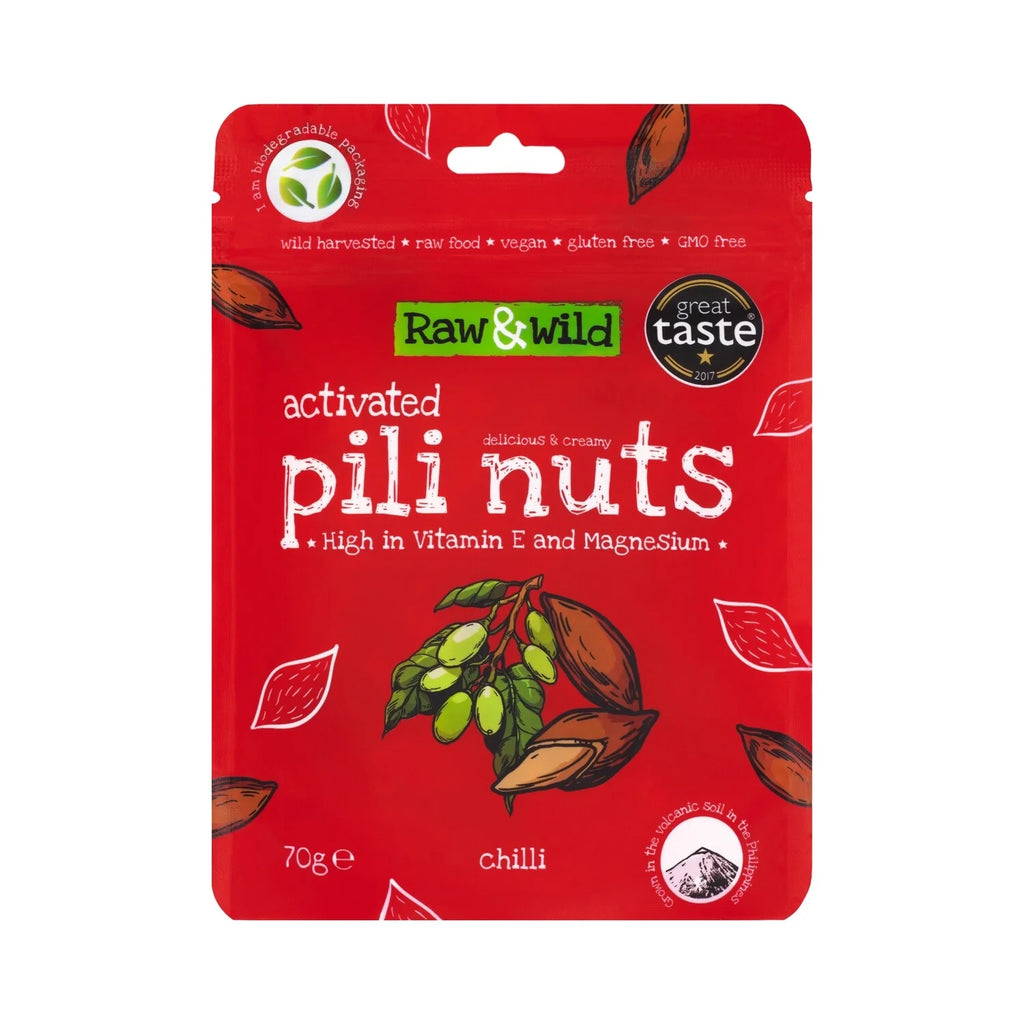 Activated Chilli Pili Nuts 70gr Raw & Wild