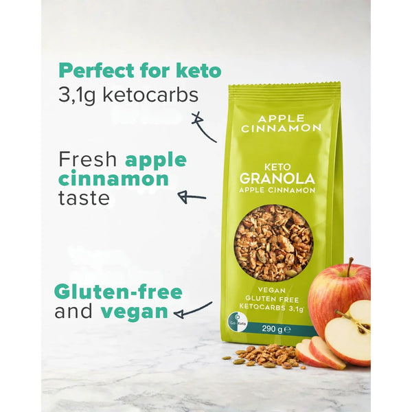 Keto Granola Apple Cinnamon Go-Keto 290g Go-Keto P-GK-GRAC-47