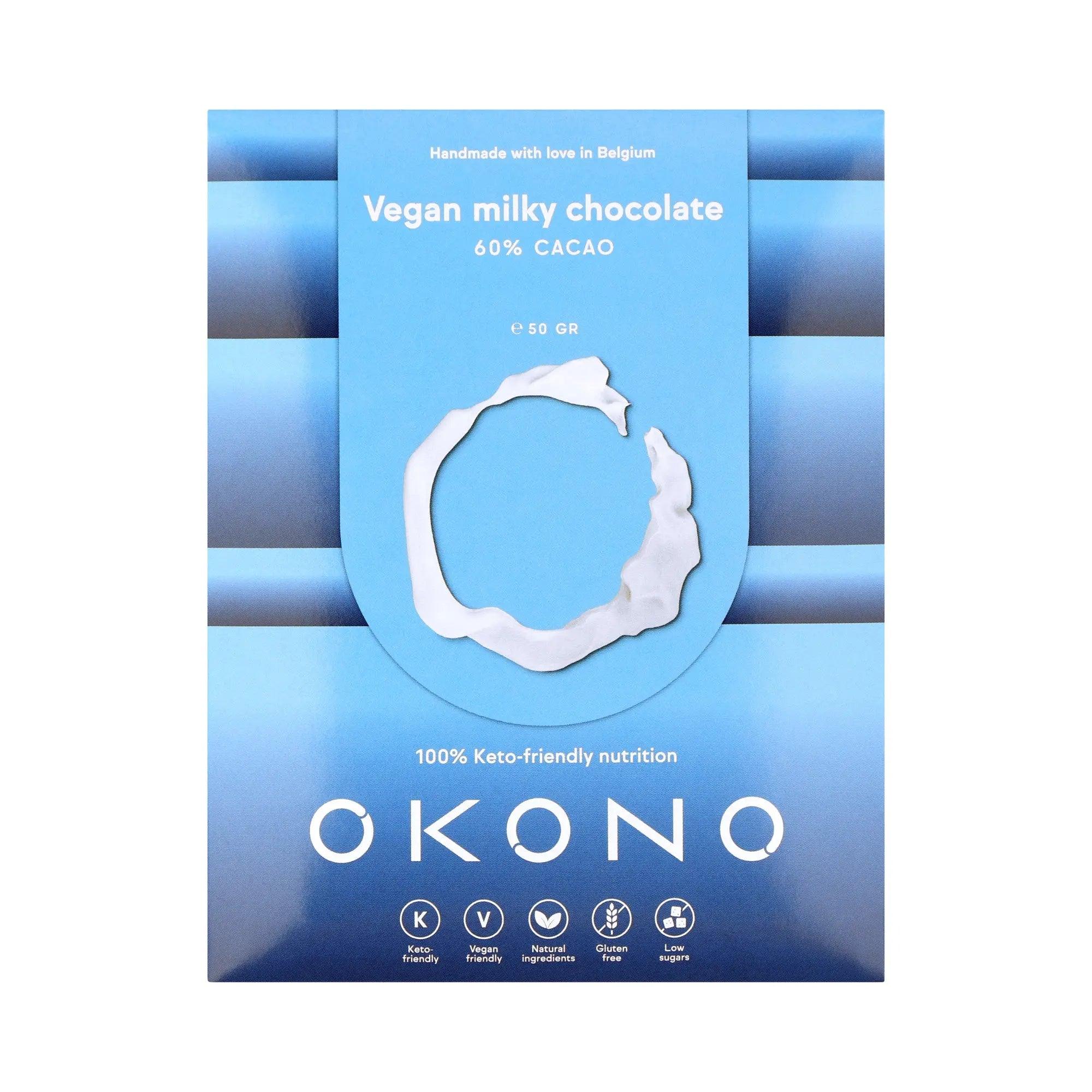 Vegan Milk Chocolate OKONO 50g - KetoFitShop