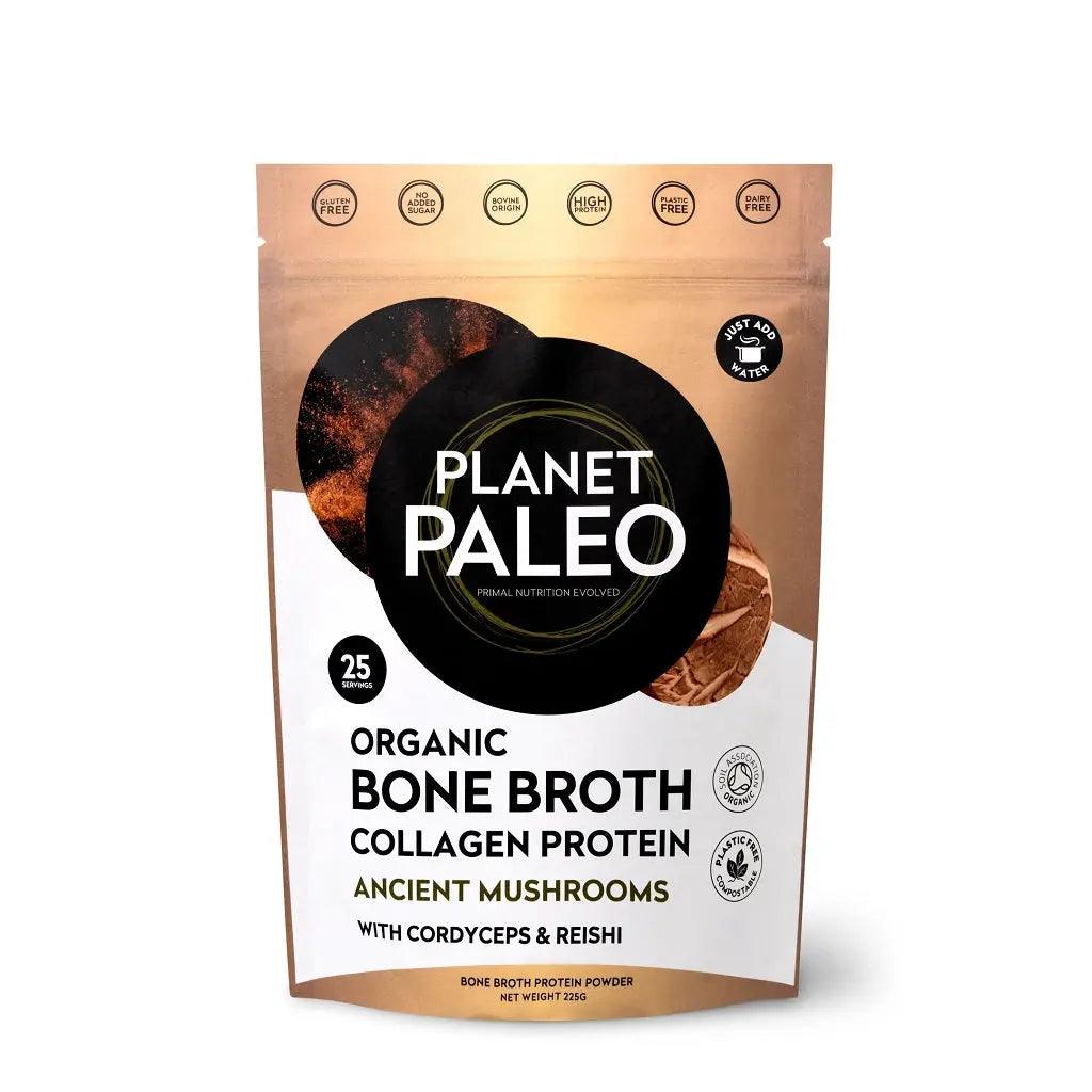 Planet Paleo Bio Bone Broth Collagen Protein Ancient Mushroom Planet Paleo 225g 03100015 KetoFitShop