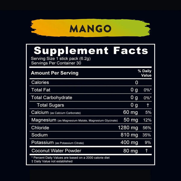 Re-Lyte Electrolyte Hydration Drink Mix Mango Sticks Re-Lyte x30 sticks 03400051 KetoFitShop