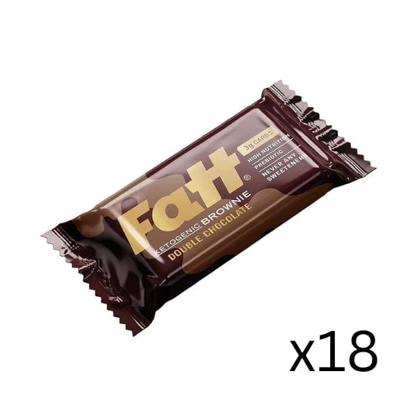 Keto Brownie Double Chocolate Live Fatt 40g x18