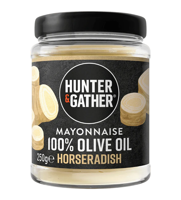 Hunter & Gather <br>Olive Oil Mayonnaise Horseradish 250gr